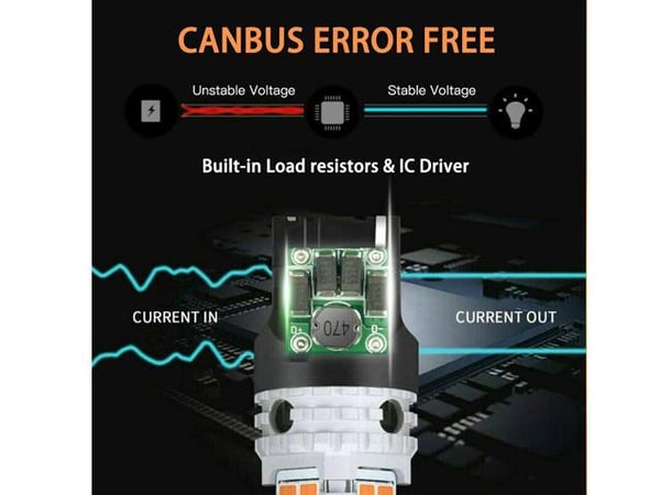 T20 7440 keltaiset vilkut Canbus led-lamput wy21w w21w diadem w3x16d