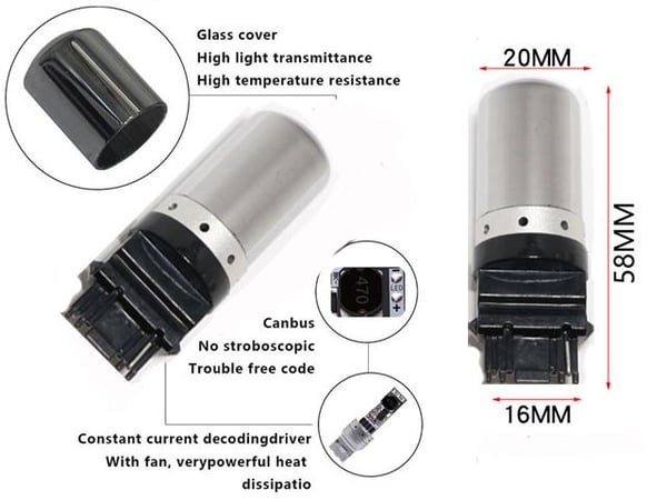 T25 3156 keltainen vilkku Canbus led-valot 12v py27w p27w diadem