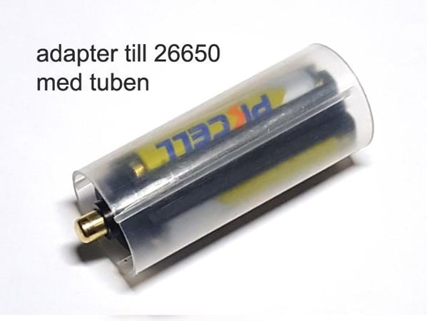 2 kpl. paristosovitinta, 3xAAA muuttuu 1x18650 tai 1x26650.