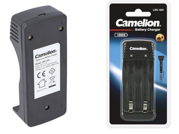 Camelion 18650 batteriladdare för batteri 2x 18650 LBC 305