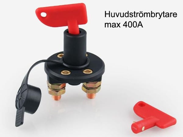 Huvudströmbrytare "Heavy Duty" 400 A 12 V 24 V, slitstark