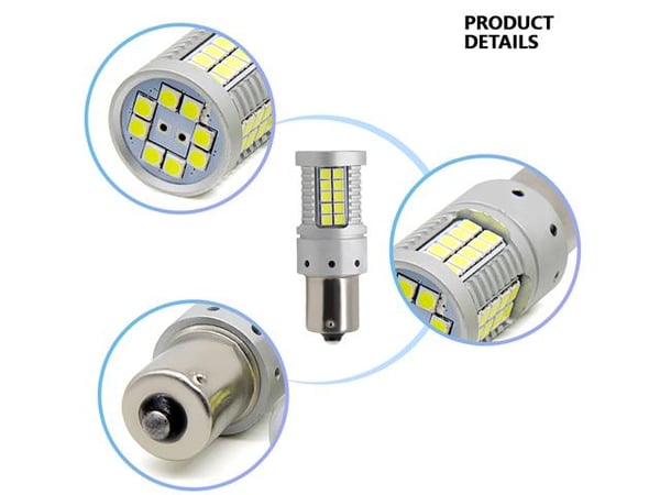 Ba15s Canbus p21w 1156 Led 3100 Lumenin peruutusvalo 2-pack
