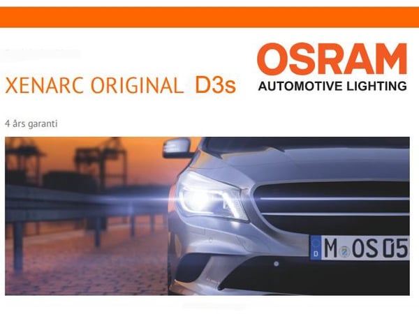 Osram D3S 35W 4300k XENARC Original xenon lampor 1-pack