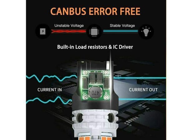 Ba15s keltaiset vilkut Canbus led-lamput 12v p21w 1156 diadem 2kpl
