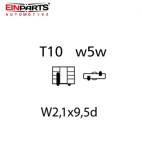 EINPARTS T10 W5W Canbus LED, 60 lumenia, Xenonlook, 6000K.