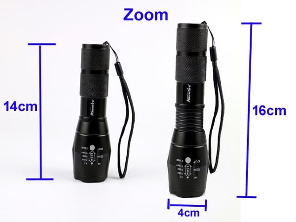620 / 5,000 LED-taskulamppu 1 x XM-L T6 1000 lumenin zoom metsästykseen ja kalastukseen