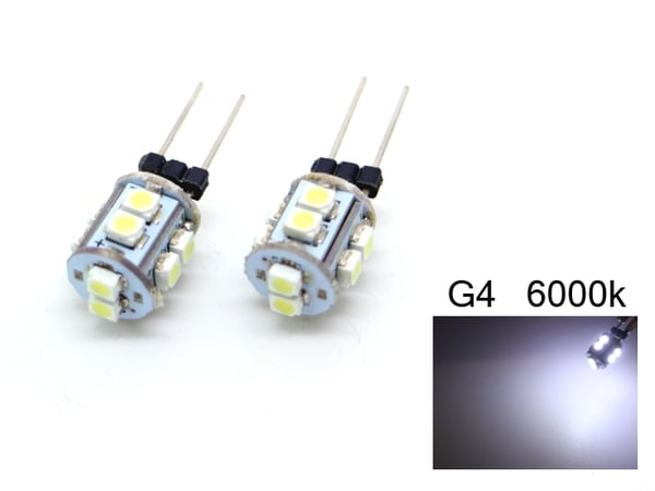 G4 0,5w 2-pack 6000K Led lampa G-4 till husvagn bil husbil båt
