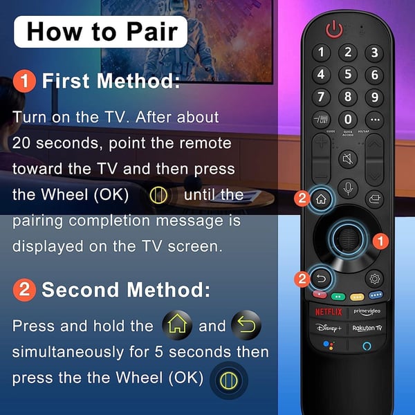 Universell fjernkontroll Mr22 magisk mus For LG 4K/8K Smart TV