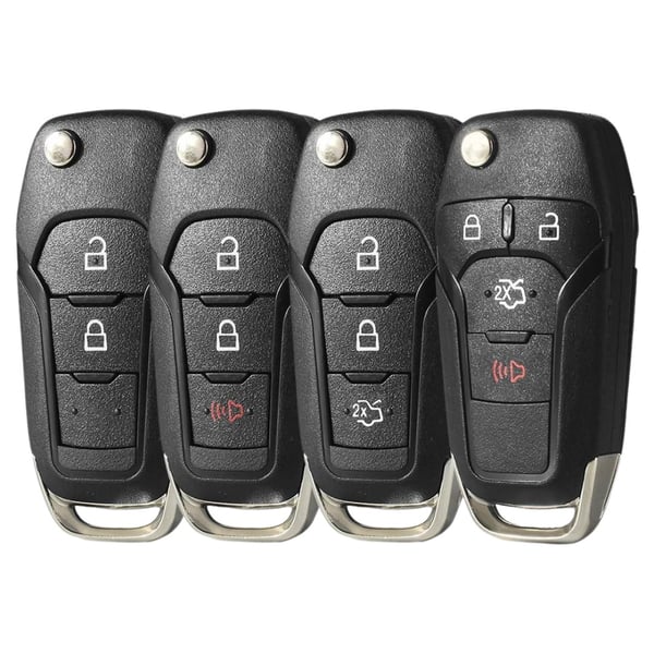 4 Knapper Focus HU101 klinge nøgleskal til Ford