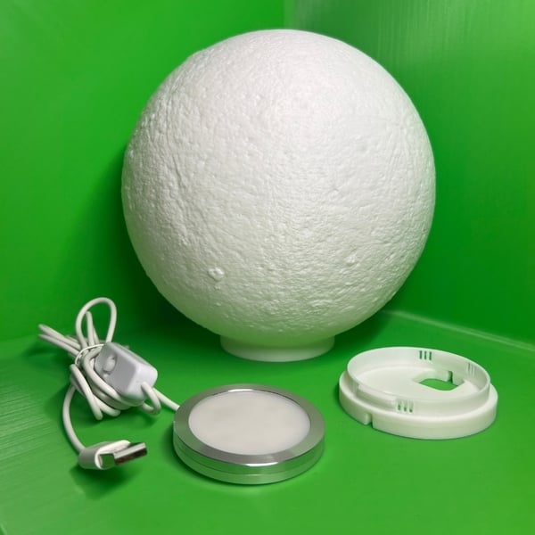 Moon bordlampe USB LED lys med av/på bryter