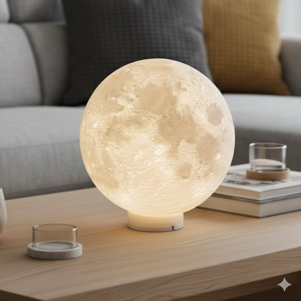 Moon bordlampe USB LED lys med av/på bryter