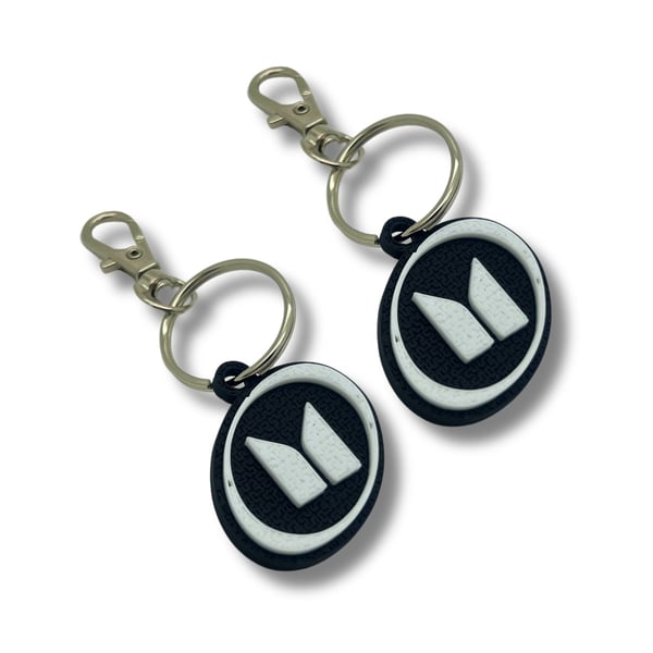 2x Keyring Clip On & Go karabinnøkkelring for Isuzu