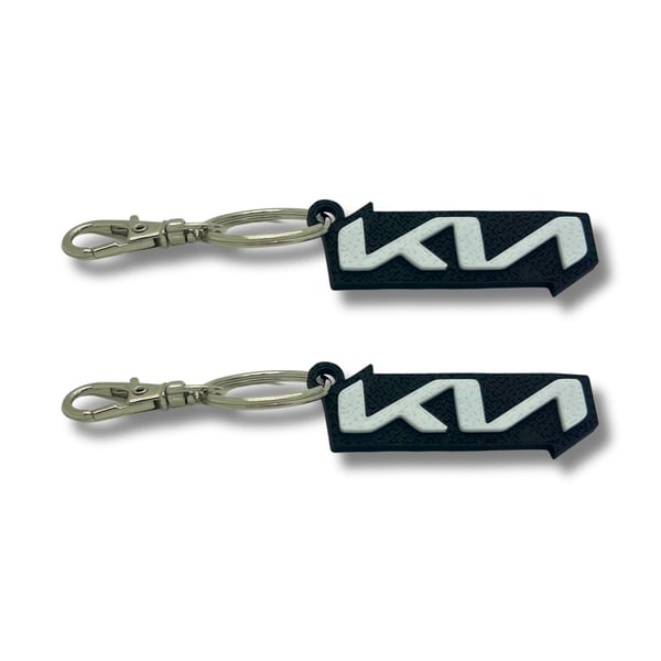 2x Keyring Clip On & Go karabinnøkkelring for KIA
