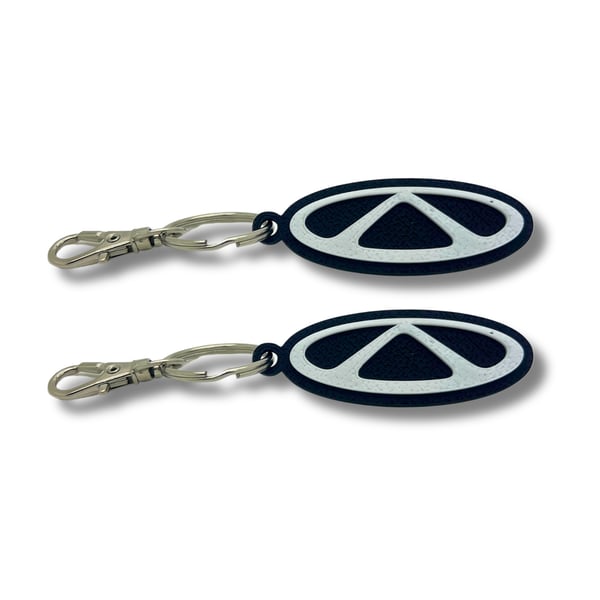 2x Keyring Clip On & Go karabinnøkkelring for Chery