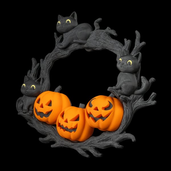 Cozy Patch Halloween Syyskranssi ovenkoriste