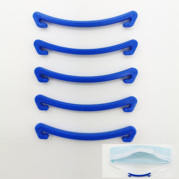 50x ørebesparende bakhode lite klips for maske