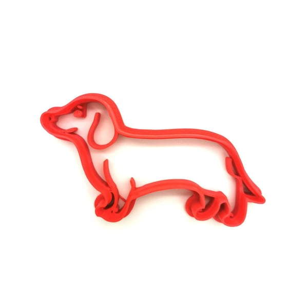 Dachshund hund 8 cm cookie cutter 2 stk