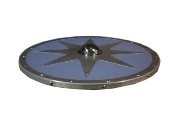Tre / metall Medieval Star Leather Viking Shield SWE60
