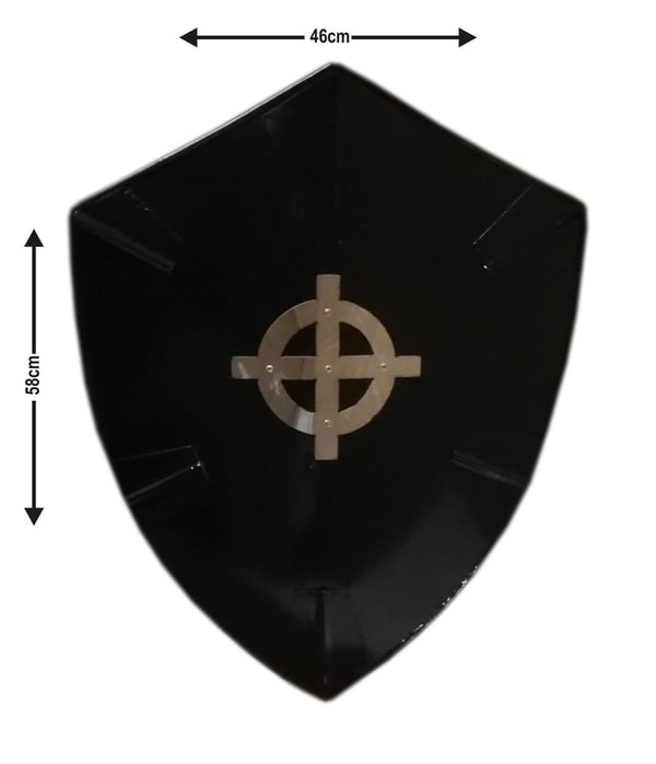 Metal middelalderlig buet drage vikingeskjold SWE66