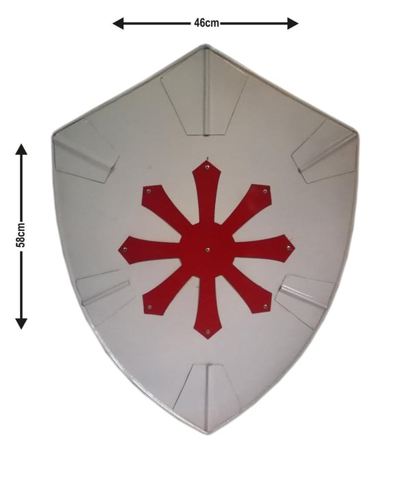 Metal middelalderlig Cross Viking Shield SWE69