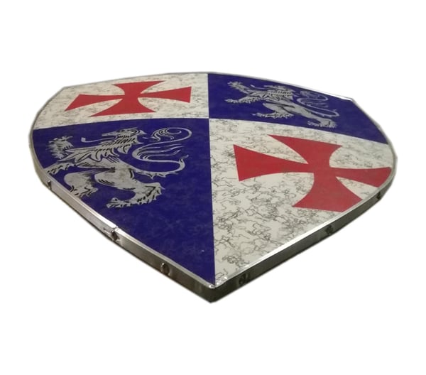 Wooden Medieval Rampant Lion Viking Curved Shield SWE83