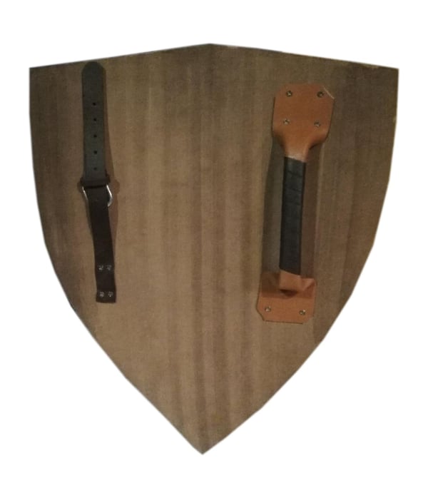 Træ middelalderlig Fleur De Lis Vector Curved Shield SWE86