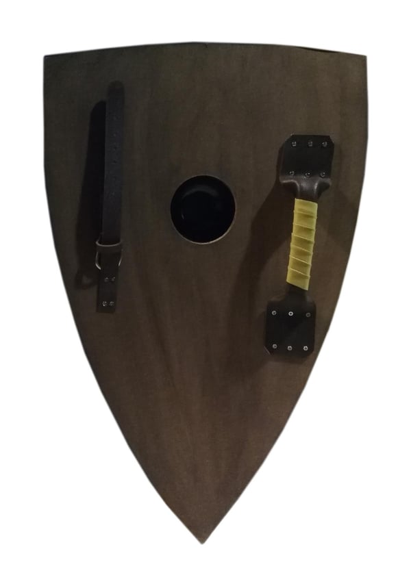 Trä Medeltida Fleur de lis Shield SWE144