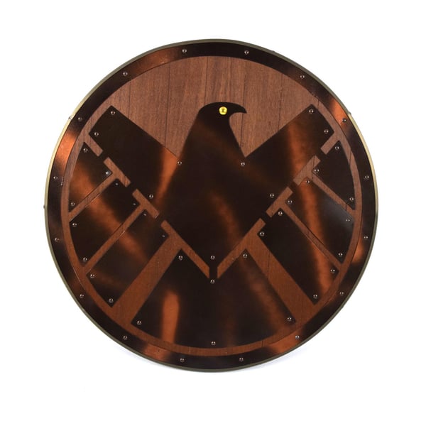 Træ Viking Dark Brown Eagle håndlavet skjold SWE45