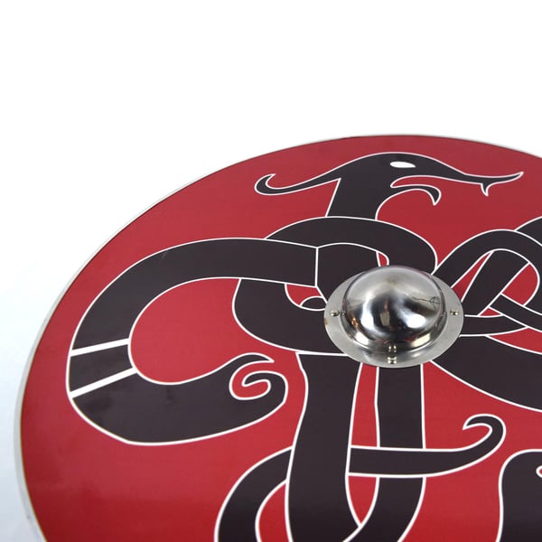 Træ middelalderlige Dooms Snake Viking Shield SWE74