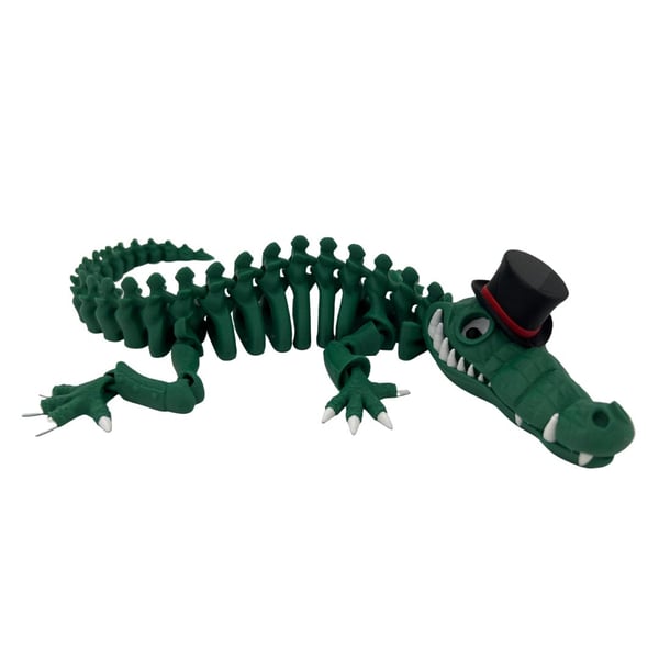MagiCroc the Crocodile taikuri flexi luuranko koristelu