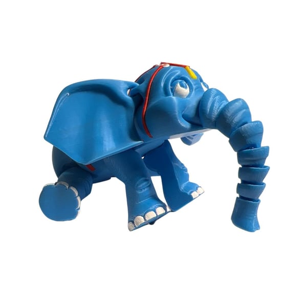 Flexi Elephant med bold cirkus legetøj dekoration