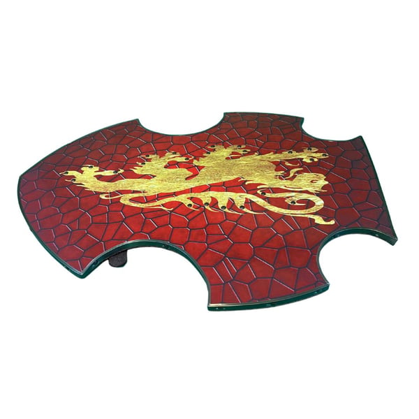 Træ buet Rampant Lion Viking Shield SWE176