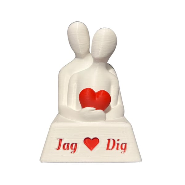 Valentinsdag Par hjerteskulptur 14. februar gave
