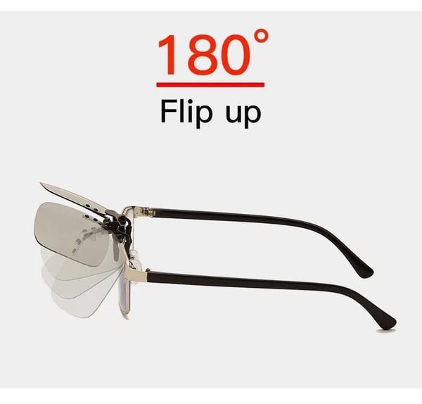 Fleksibel UV-polarisert dag natt klips på solbriller