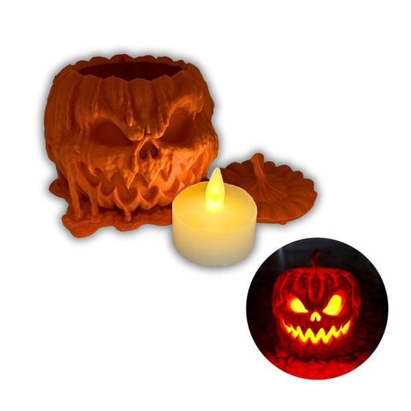 Halloween-gresskar-smeltende spøkelse Candy Bowl/Night Light