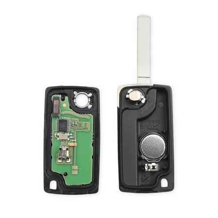 3-knapps nøkkel CE0523 433MHz ID46 chip VA2 for Peugeot