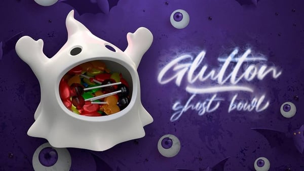 Halloween Glutton spøkelsesånd godteri bolle festdekorasjon