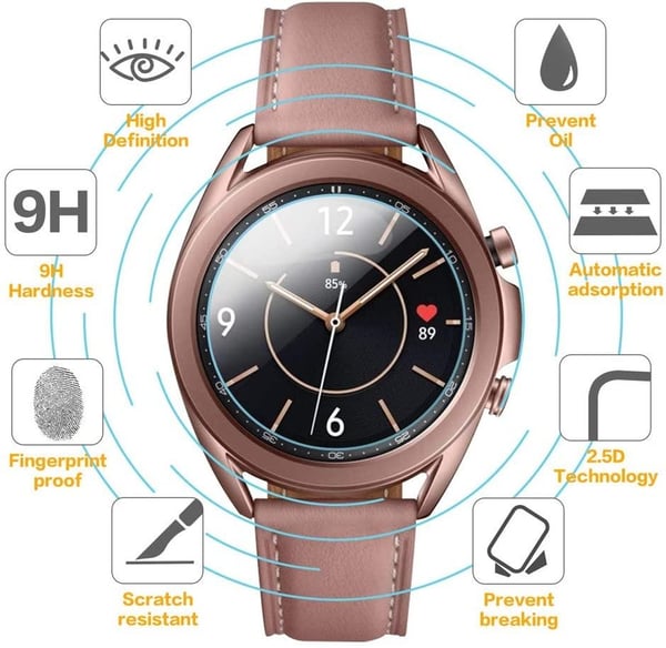 2x Hærdet glasskærmbeskytter til Samsung Galaxy Watch 41mm