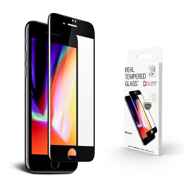 3x Glasafdækningn iPhone 7/8/ iPhone Se 5D hærdet Dækker hele skærmen
