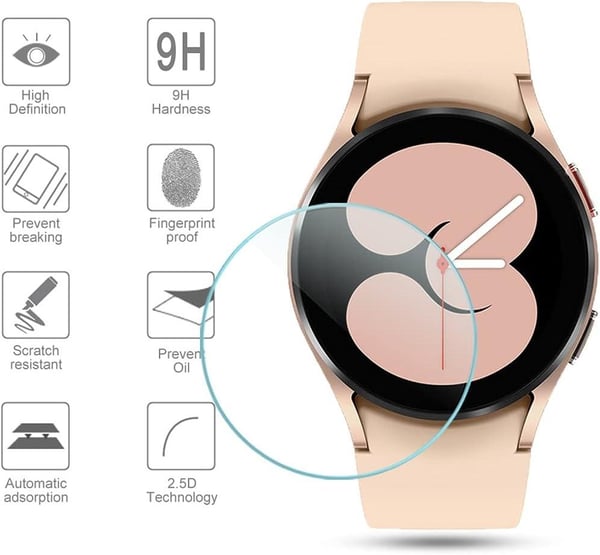 2x Skjermbeskytter for herdet glass til Samsung Galaxy Watch 40mm