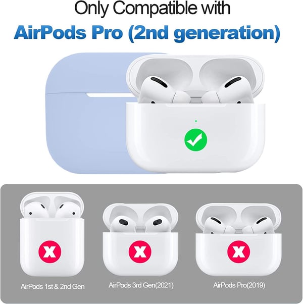 2x Blue Airpods PRO 2 Silikone skal