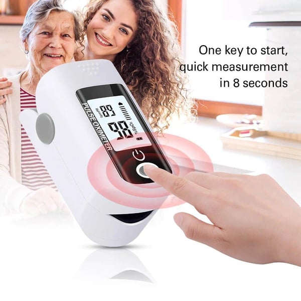 Pulsoksymeter Oksygenmåler Oksimeter med stort klart display