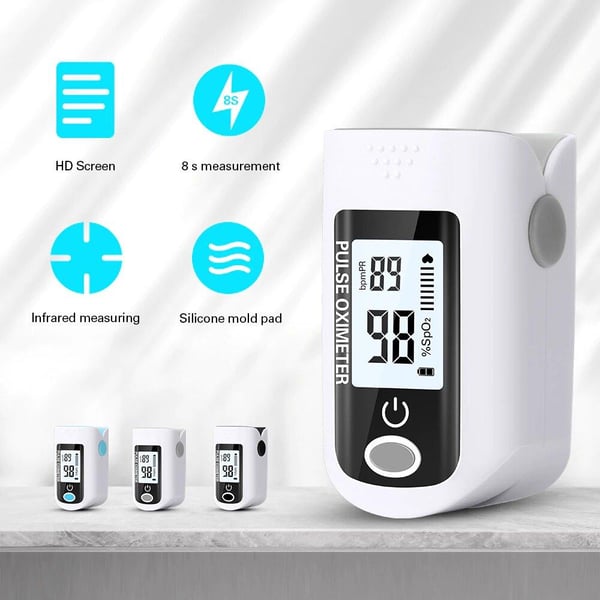 Pulsoksymeter Oksygenmåler Oksimeter med stort klart display