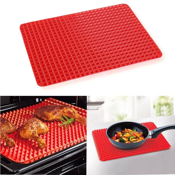 Non-Stick silikon ugnsmatta, Pyramid format hälsosam matlagning.