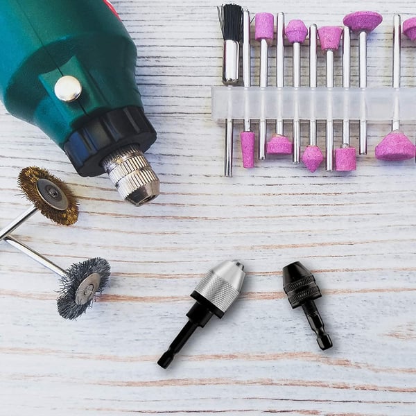 Hurtigchuck med sekskantbrakett 0,3-3MM, 1/4"