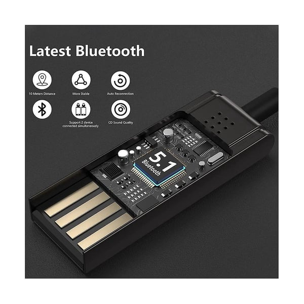 Trådløs USB Bluetooth 5.0 Audio Receiver 3.5mm AUX