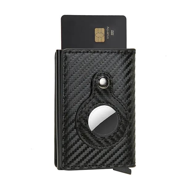 Pung med Airtag holder Carbon RFID Kortholder 5 kort