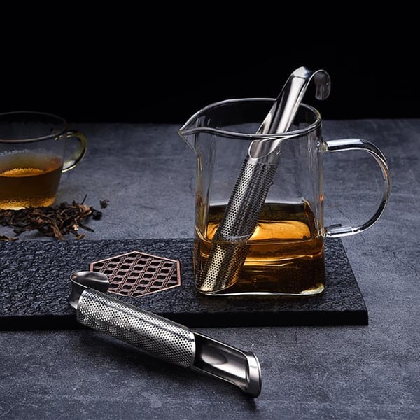 2x Tesil rör rostfritt stål nät tea infuser