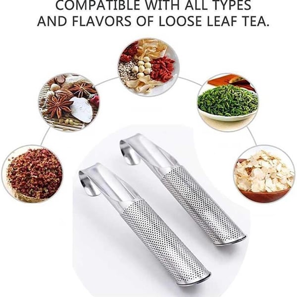 2x Tesil rör rostfritt stål nät tea infuser