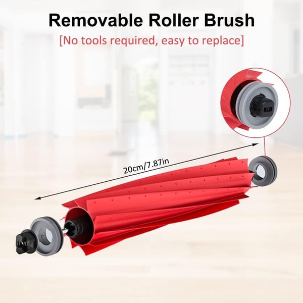 Lisävarusteet Roborock Q7 Max, Q7 Max+, Q7 Plus, T8 18 kpl Pääharja Sivuharja Hepa Filter Mop pölypussi